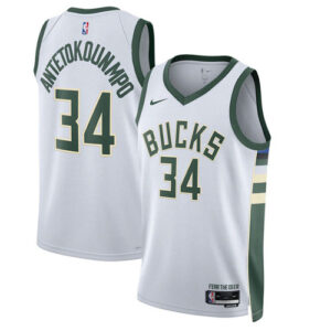 Giannis Antetokounmpo White jersey