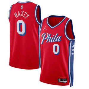 Tyrese Maxey Red Jersey