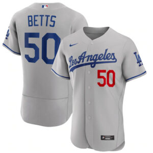 Mookie Betts Grey Jersey
